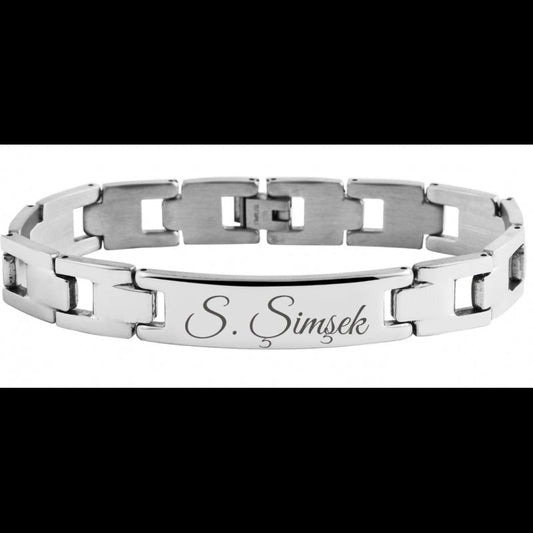 Persönliche Geschenkset Edelstahl Armband und Feuerzeug mit Gravur