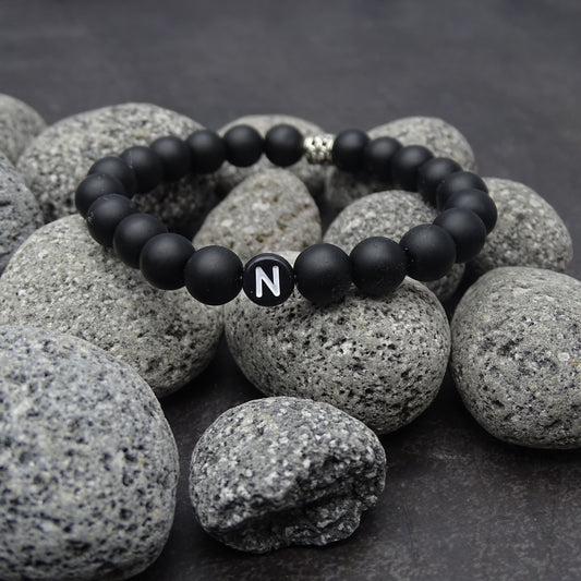 Naturstein Armband mit Name