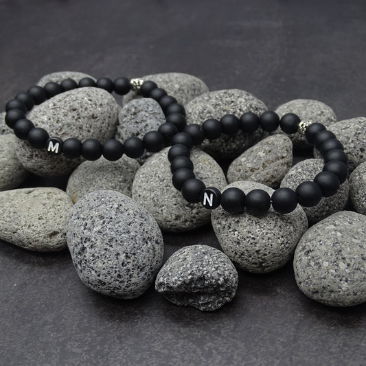 PARTNERARMBAND Naturstein mit Name