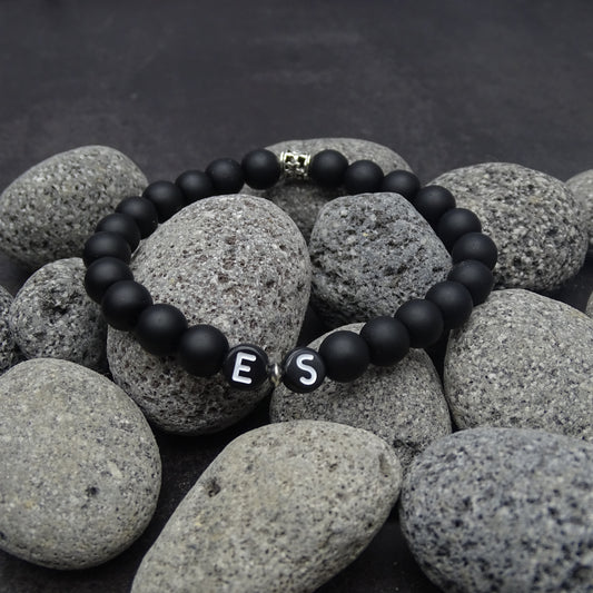 Naturstein Armband mit Name