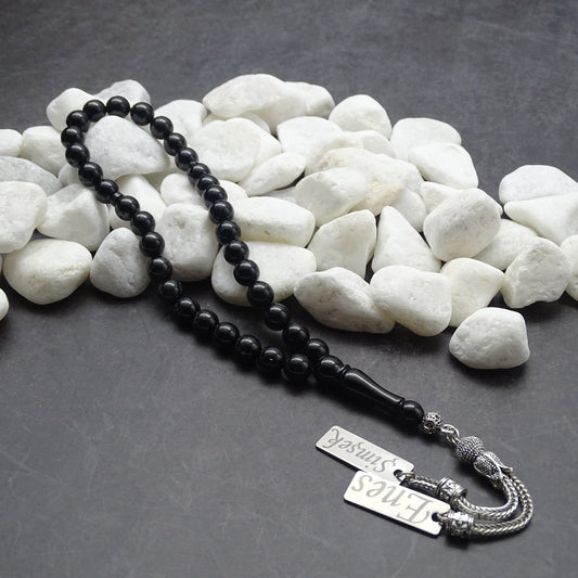 Kehribar Tesbih / Sikma Tesbih Kutulu İsim Yazılı