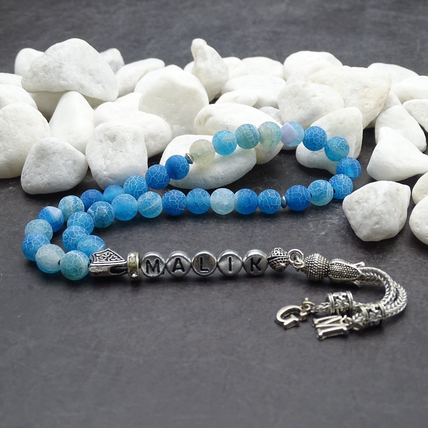 Kutulu Doğal Taş İsim Tesbihi