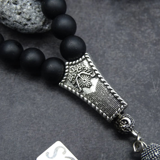 Tesbih / Gebetskette mit Namen Gravur aus Naturstein