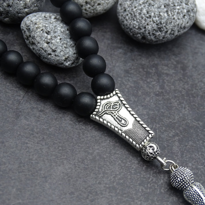 Tesbih / Gebetskette mit Namen Gravur aus Naturstein