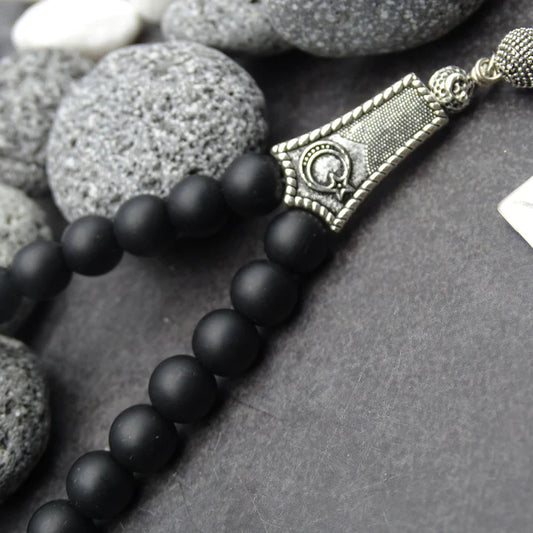 Tesbih / Gebetskette mit Namen Gravur aus Naturstein