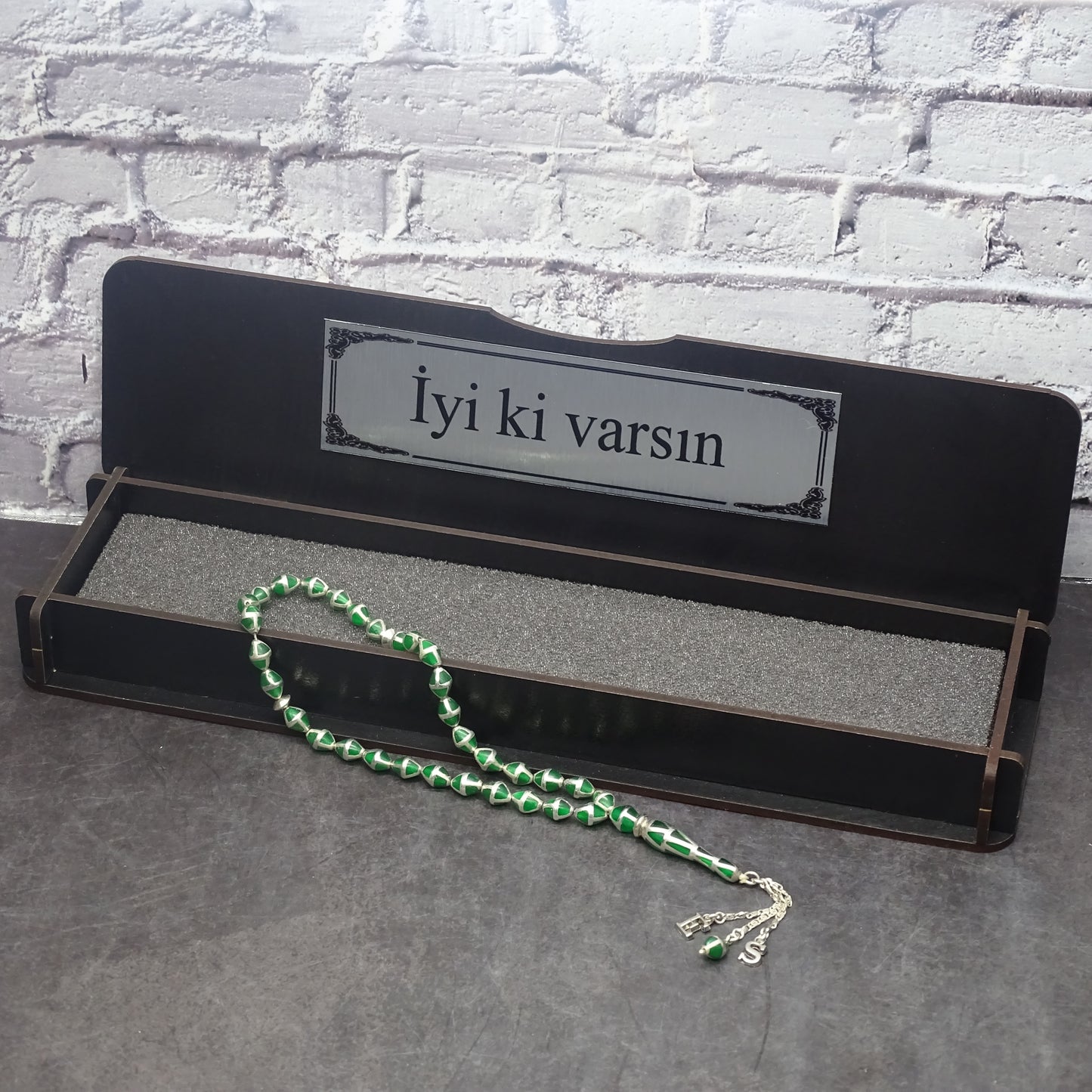 Silber Tesbih mit Geschenkbox