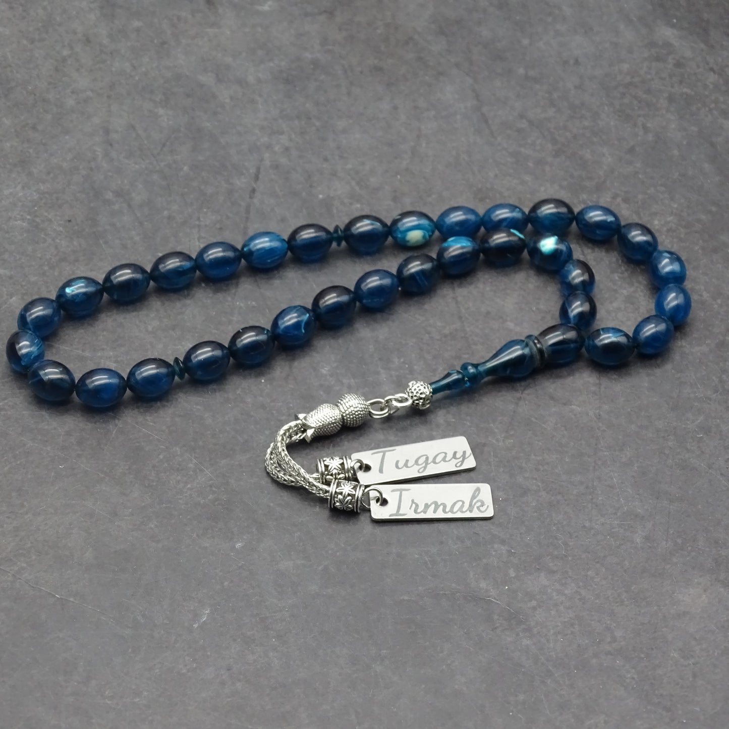 Kehribar Tesbih / Sikma Gebetskette Namen Gravur personalisiert