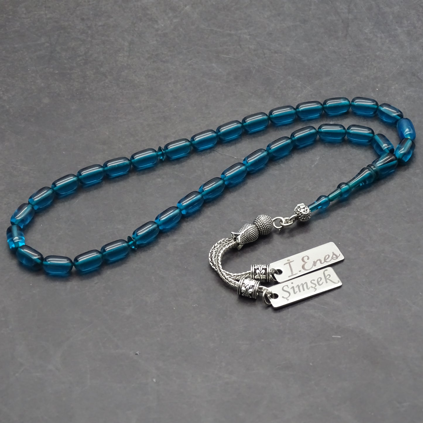 Kehribar Tesbih / Sikma Gebetskette Namen Gravur personalisiert