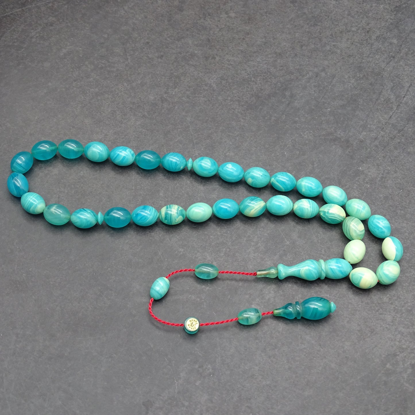 Kehribar Tesbih / Sikma Gebetskette Namen Gravur mit Box