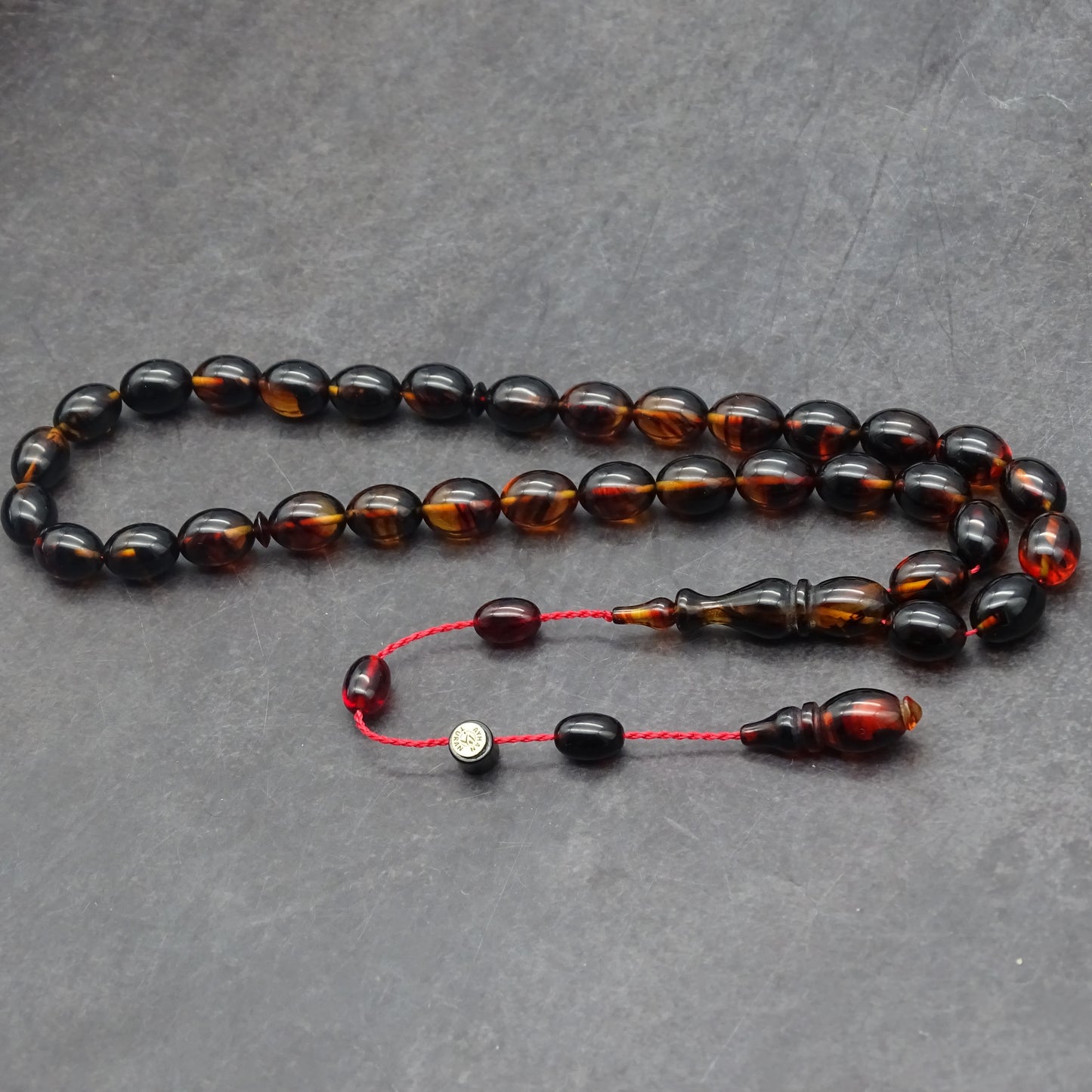 Kehribar Tesbih / Sikma Tesbih Kutulu İsim Yazılı