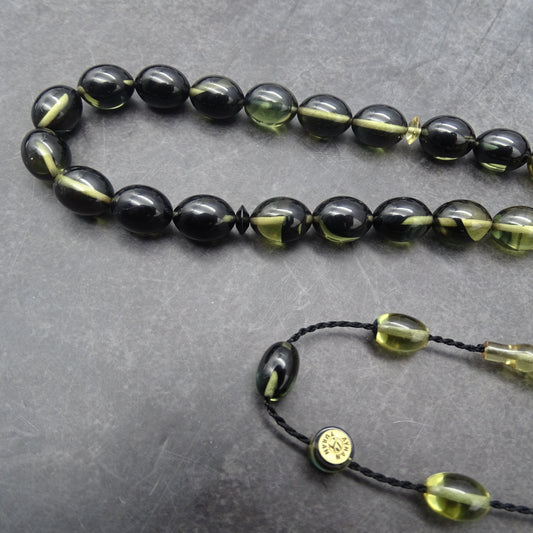 Kehribar Tesbih / Sikma Gebetskette Namen Gravur mit Box