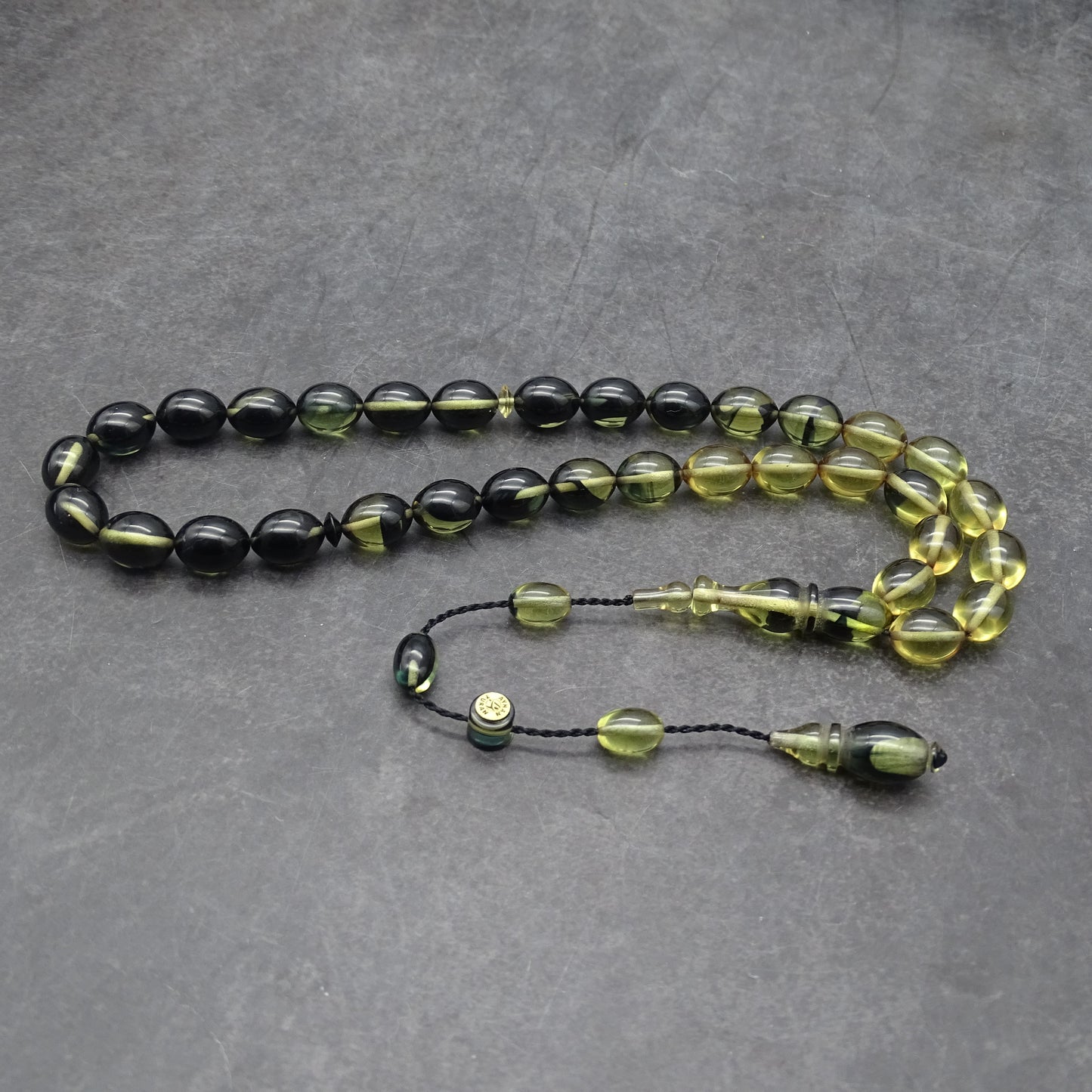 Kehribar Tesbih / Sikma Tesbih Kutulu İsim Yazılı