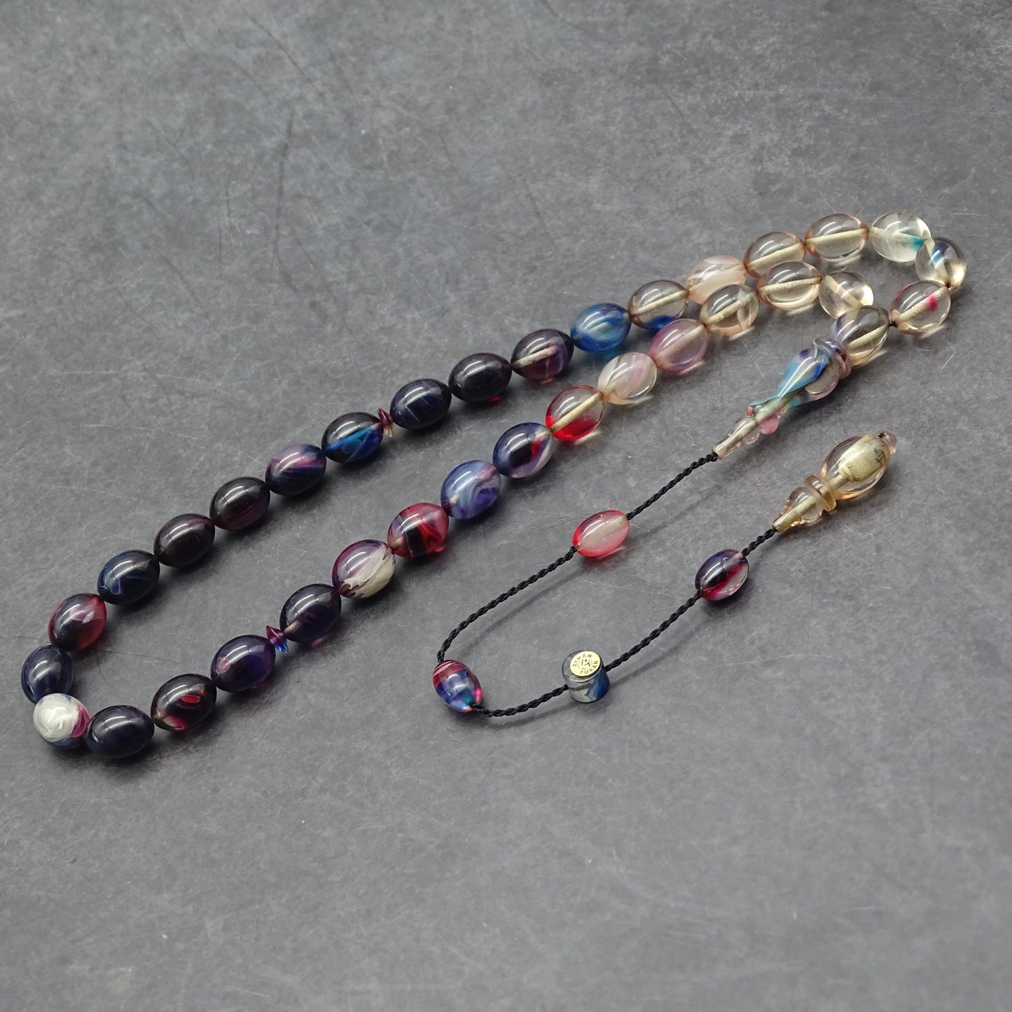 Kehribar Tesbih / Sikma Tesbih Kutulu İsim Yazılı