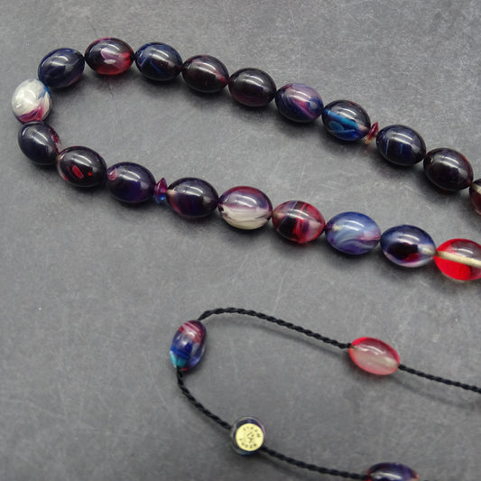 Kehribar Tesbih / Sikma Gebetskette Namen Gravur mit Box