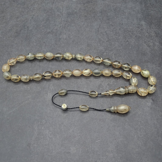 Kehribar Tesbih / Sikma Gebetskette Namen Gravur mit Box