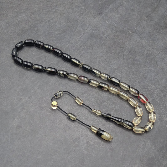 Kehribar Tesbih / Sikma Tesbih Kutulu İsim Yazılı