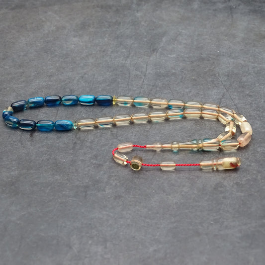 Kehribar Tesbih / Sikma Tesbih Kutulu İsim Yazılı