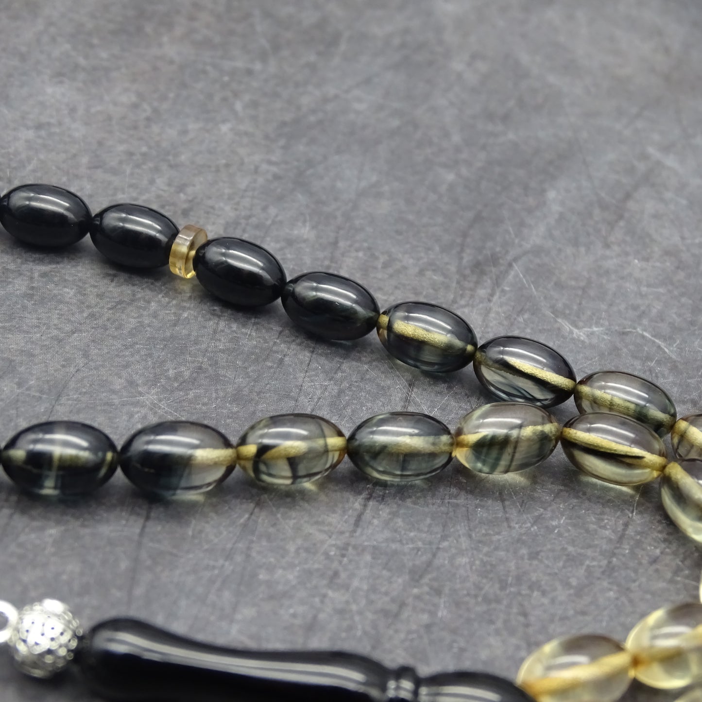 Kehribar Tesbih / Sikma Tesbih Kutulu İsim Yazılı