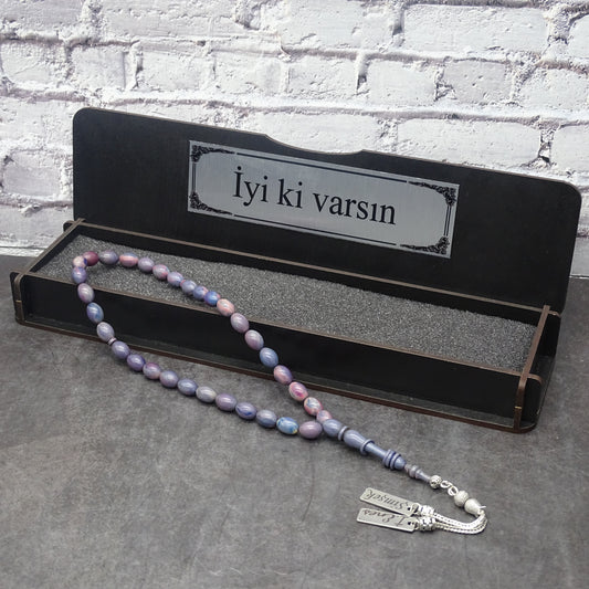 Kehribar Tesbih / Sikma Gebetskette Namen Gravur personalisiert