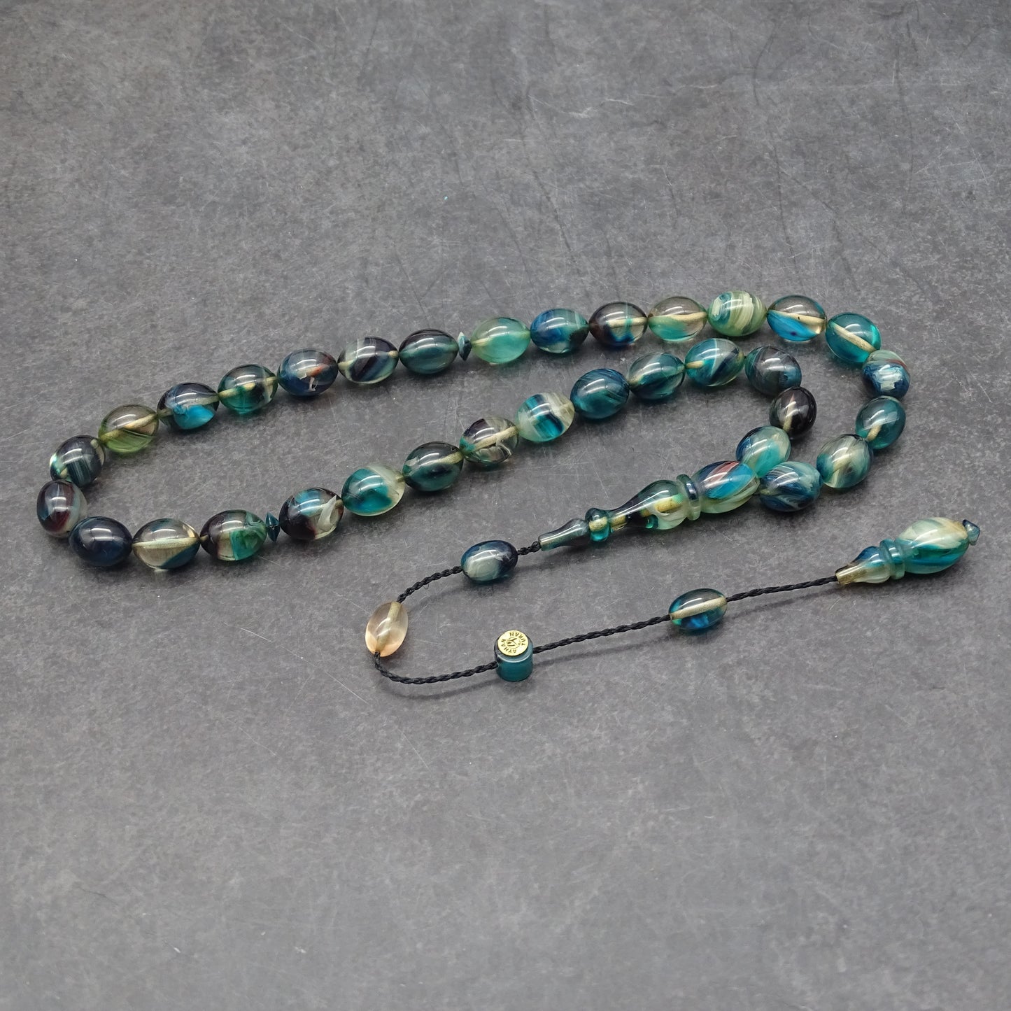 Kehribar Tesbih / Sikma Tesbih Kutulu İsim Yazılı