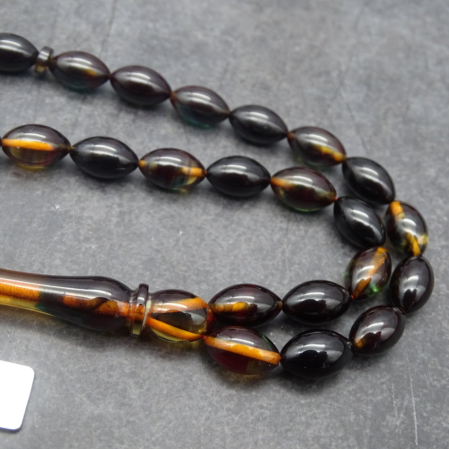 Kehribar Tesbih / Sikma Tesbih Kutulu İsim Yazılı