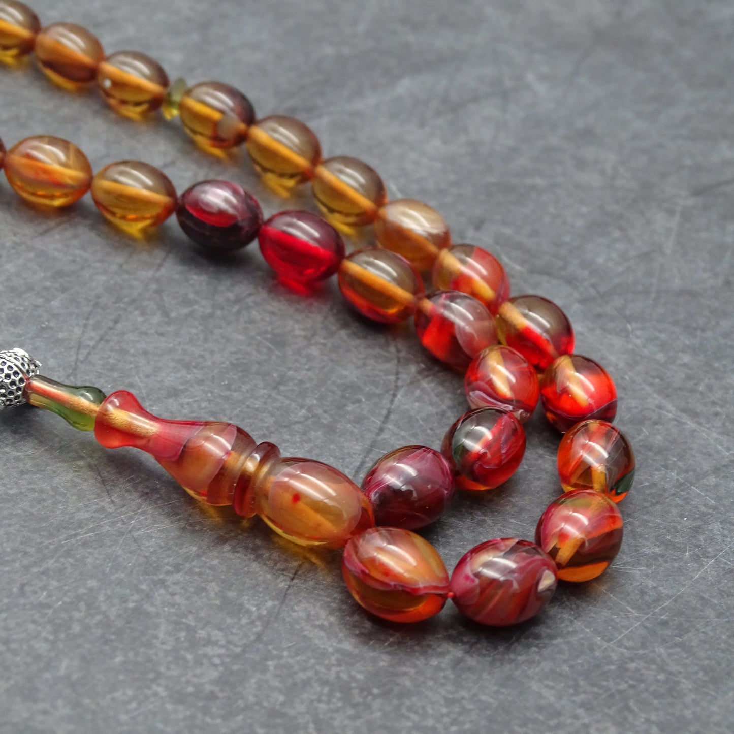 Kehribar Tesbih / Sikma Tesbih Kutulu İsim Yazılı