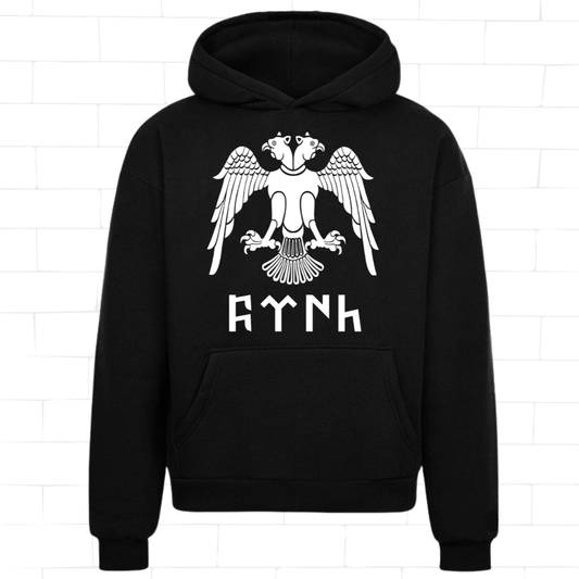 Hoodie Schwarz - Cift Basli Kartal TÜRK