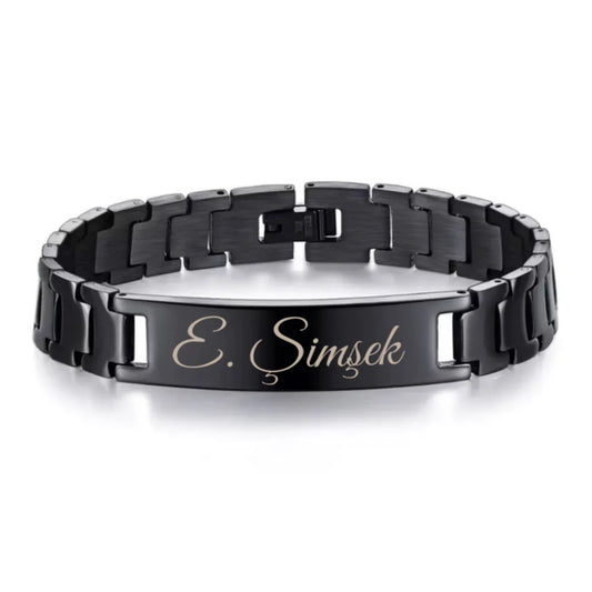 Persönliche Geschenkset Edelstahl Armband und Feuerzeug mit Gravur