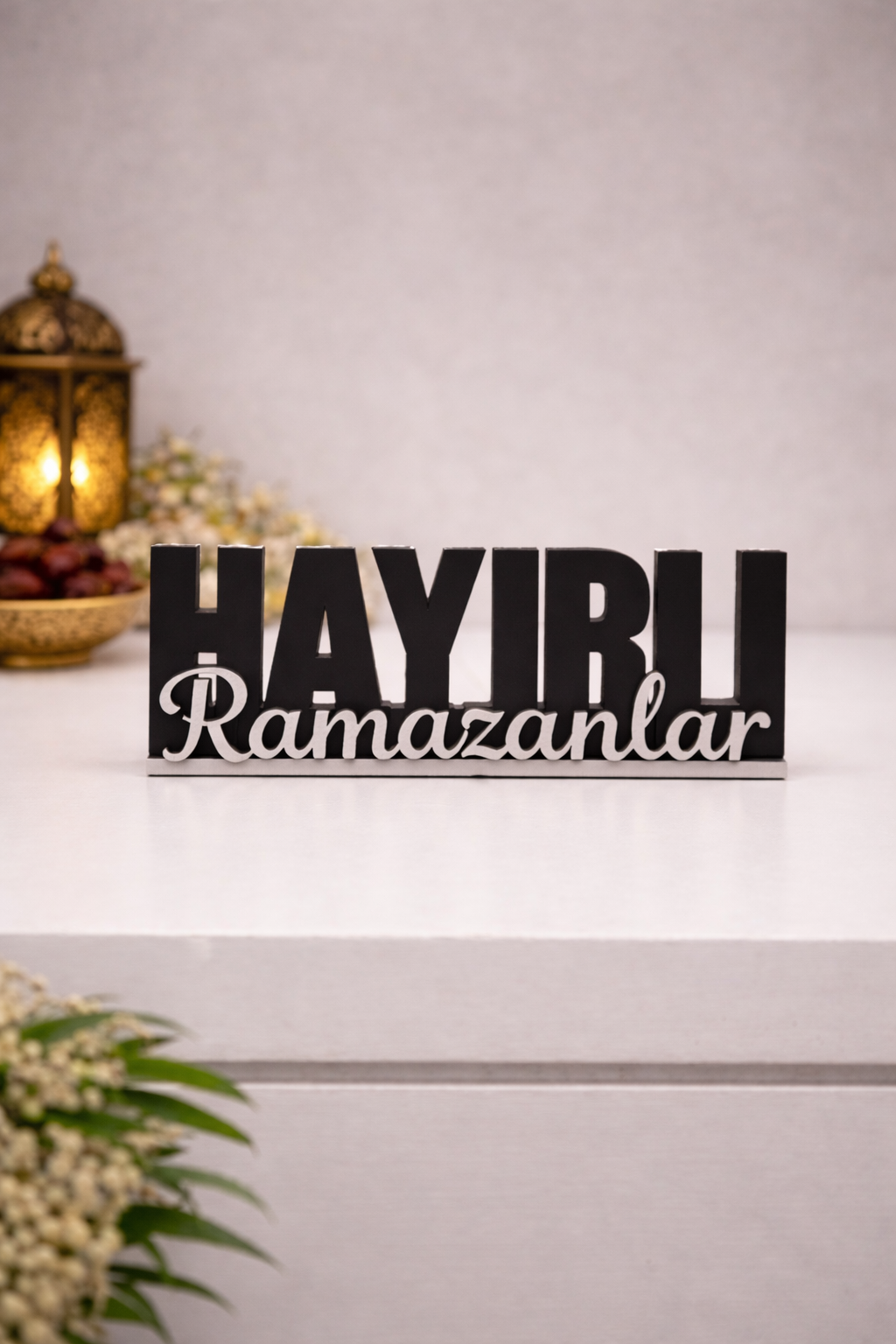 Hayırlı Ramazanlar Dekor Yazısı