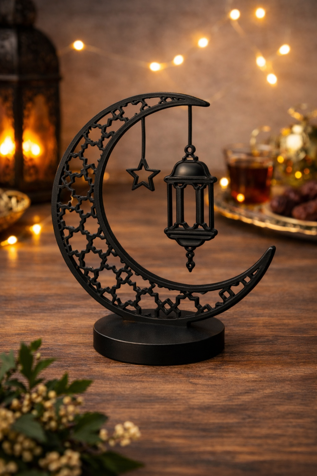Halbmond Deko – Schwarz