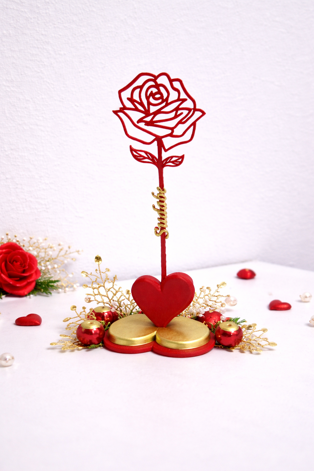 Personalisierte Rose mit Namen – Dekorative Geschenkidee