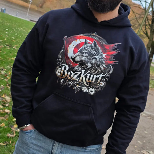 Hoodie Schwarz - BOZKURT