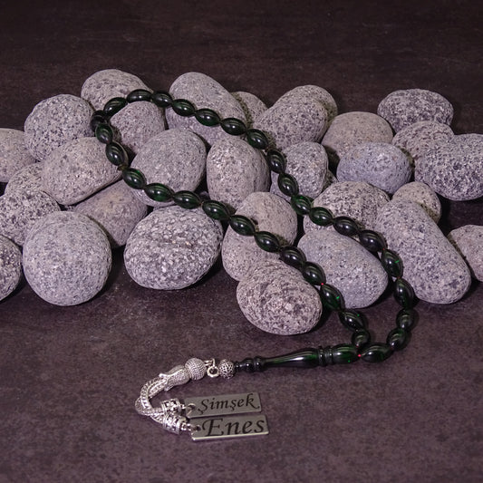 Kehribar Tesbih mavi