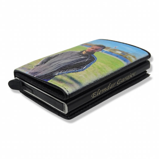 Cüzdan Gerçek Deri Cüzdan Kart Çıkarma Mekanizmalı Fotoğraflı