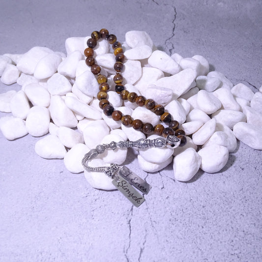 Namen Tesbih personalisiert aus Naturstein mit Box