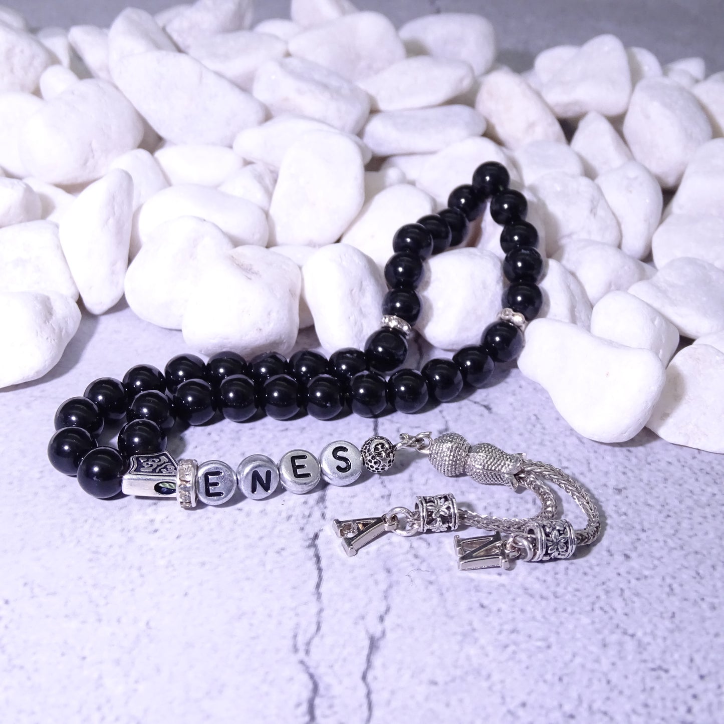 Namen Tesbih aus Naturstein mit Box