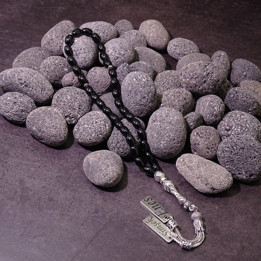 Tesbih / Gebetskette mit Namen Gravur aus Naturstein