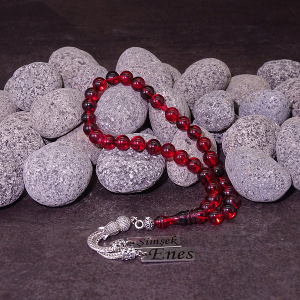 Kehribar Tesbih / Sikma Gebetskette Namen Gravur personalisiert