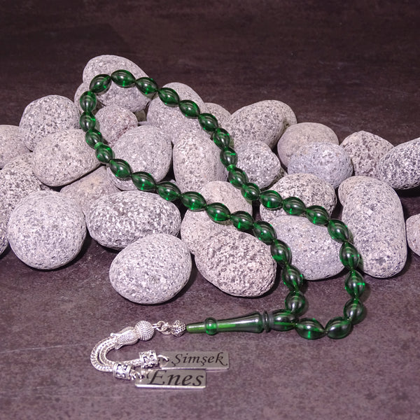 Kehribar Tesbih / Sikma Tesbih Kutulu İsim Yazılı