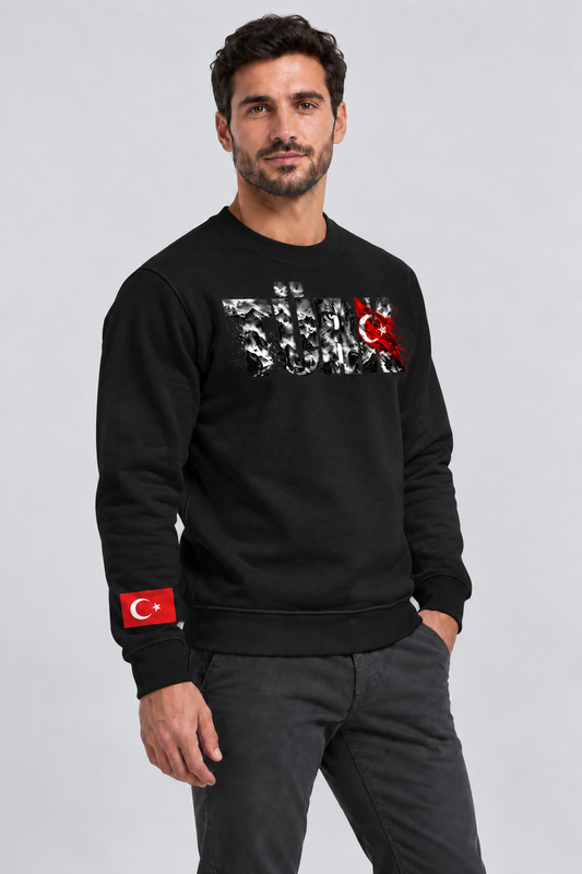 Sweatshirt Schwarz TÜRK BOZKURT