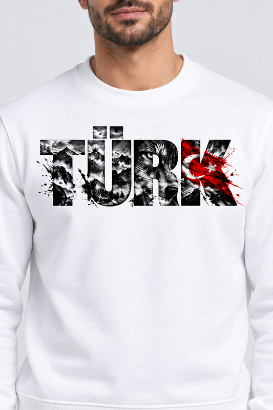 Sweatshirt Weiss TÜRK BOZKURT