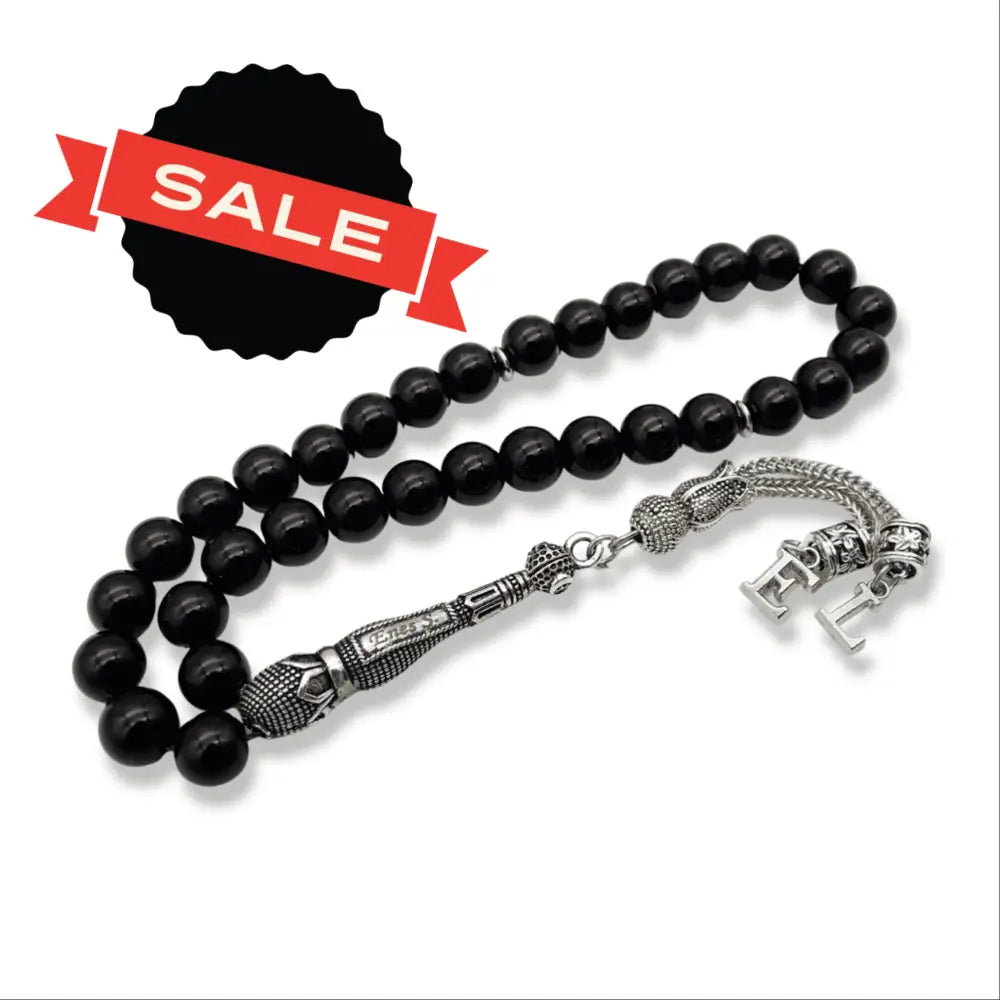 Tesbih / Gebetskette mit Namen Gravur aus Naturstein