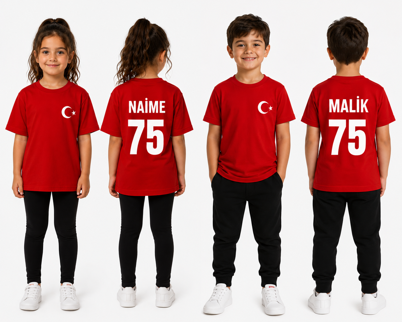 Türkiye Özel T-Shirt Personalisiert für Kinder