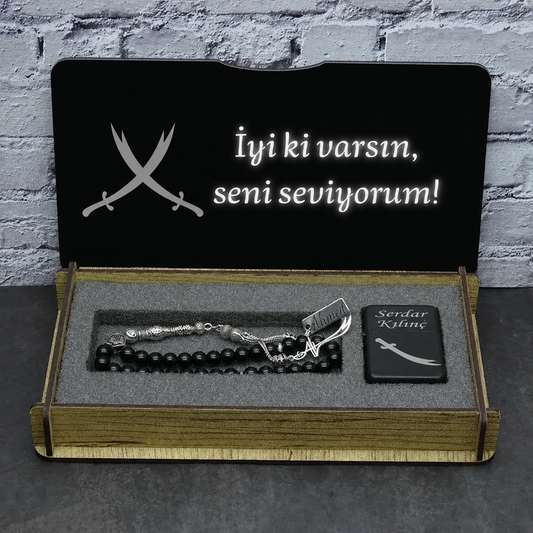 Tesbih Set Persönlich Hz. Ali Zülfikar mit Name