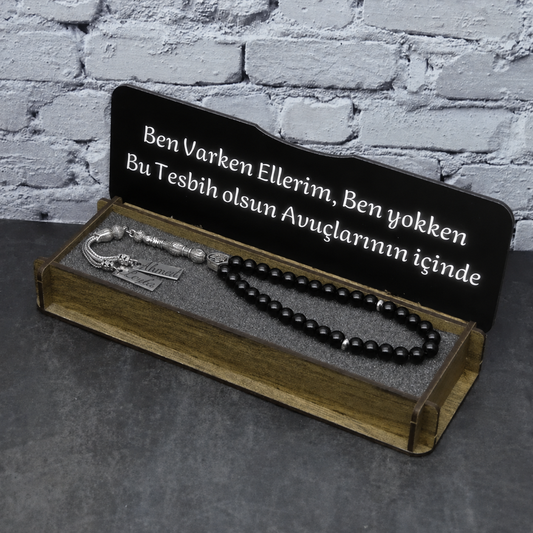 Personalisierte Naturstein Tesbih Mit Box