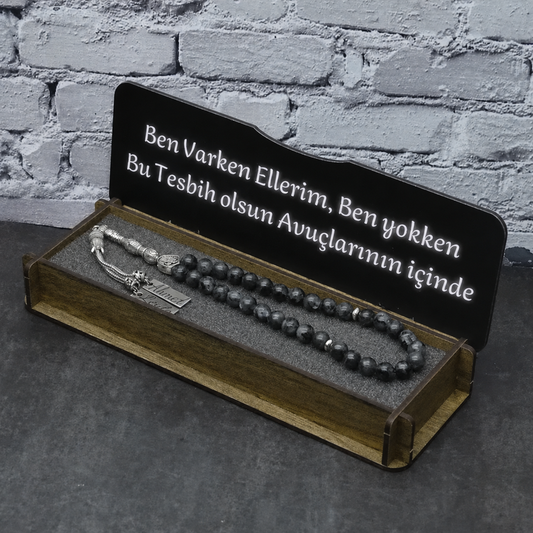 Personalisierte Naturstein Tesbih Mit Box
