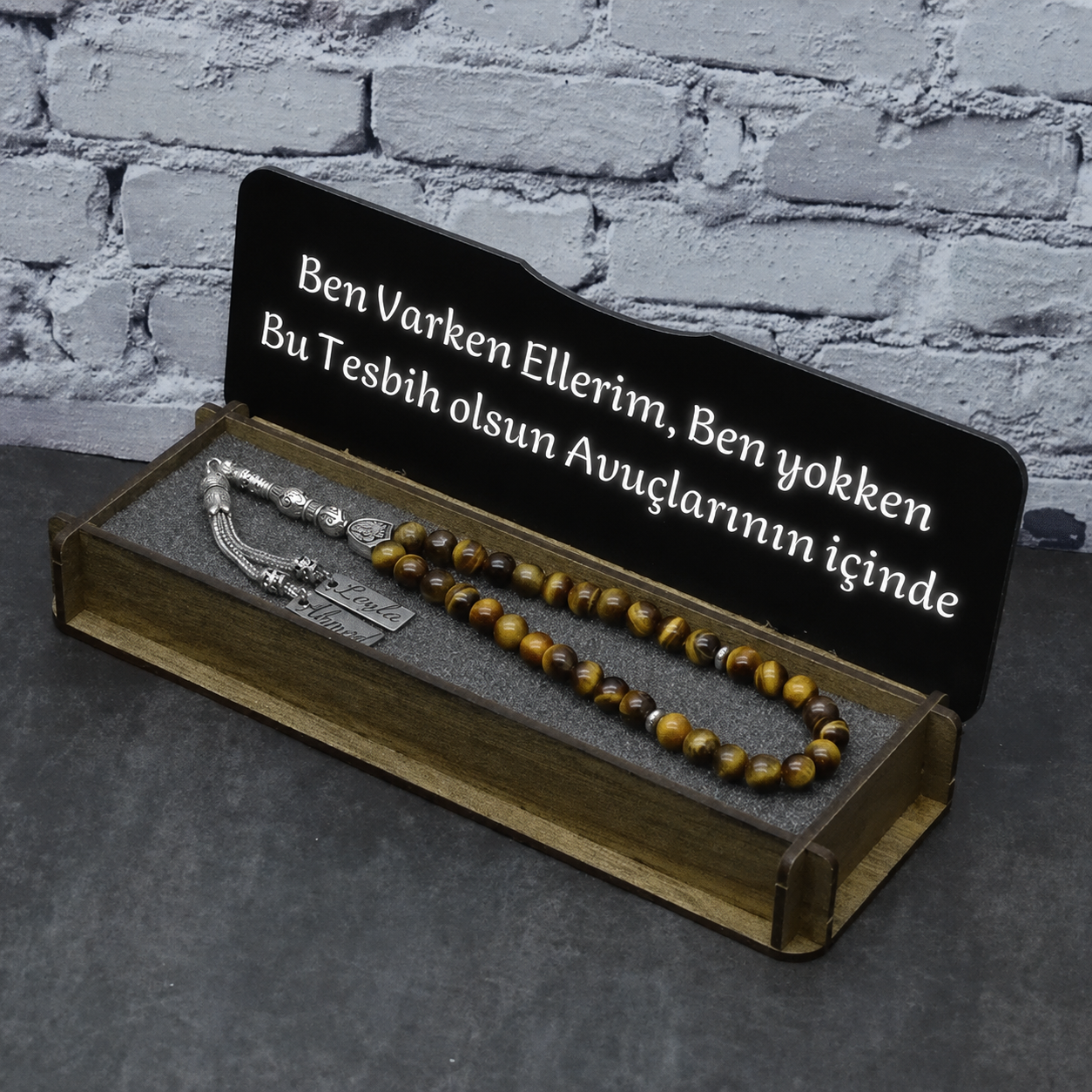 Kutu ile Kişiselleştirilmiş Doğal Taş Tesbih