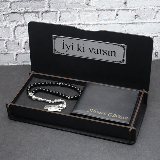 Tesbih-Geschenkset für Männer mit Geldbörse