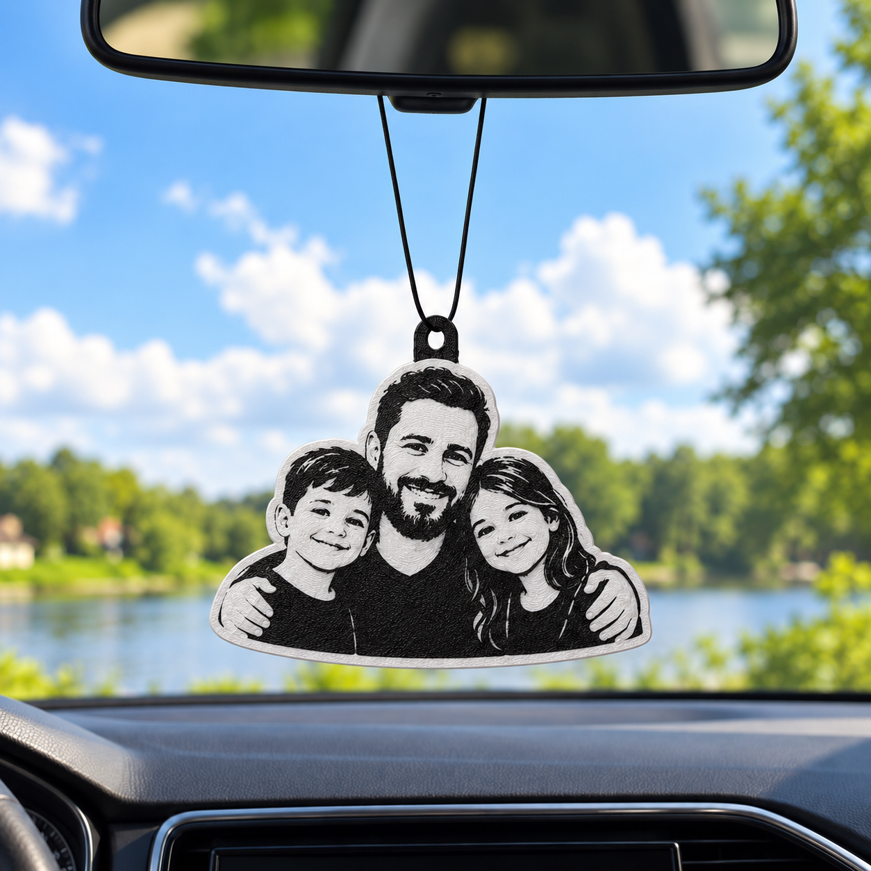 Personalisierter Fotoanhänger fürs Auto