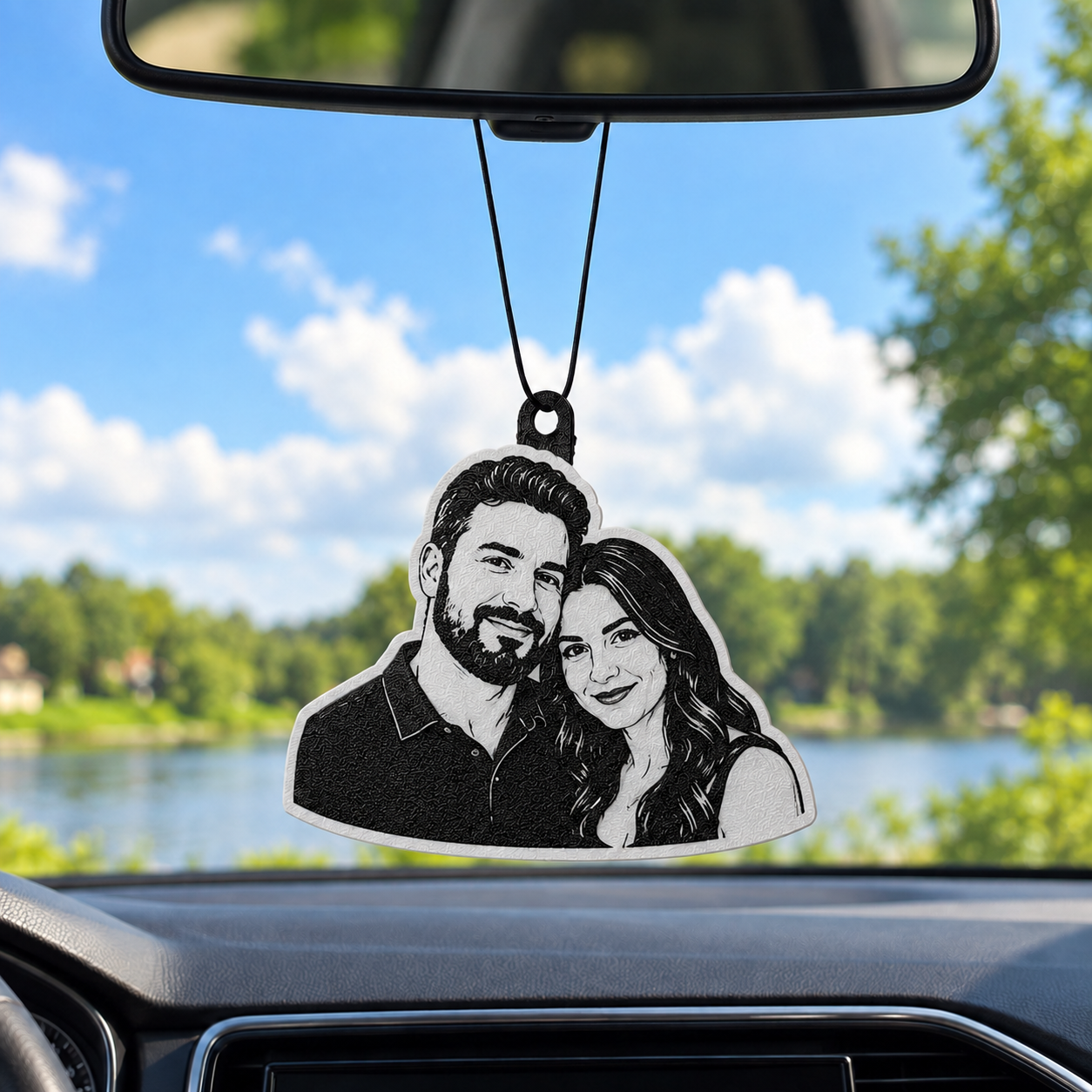 Personalisierter Fotoanhänger fürs Auto